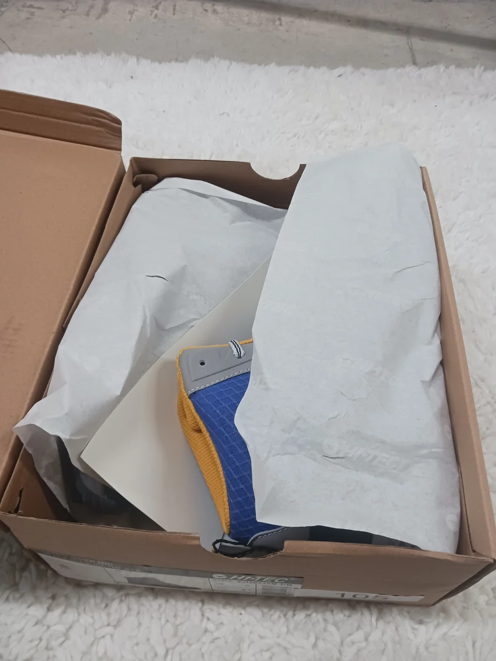 Hi-Tec Men's Royal Blue and Gray Trail Trainer with Gold Accents